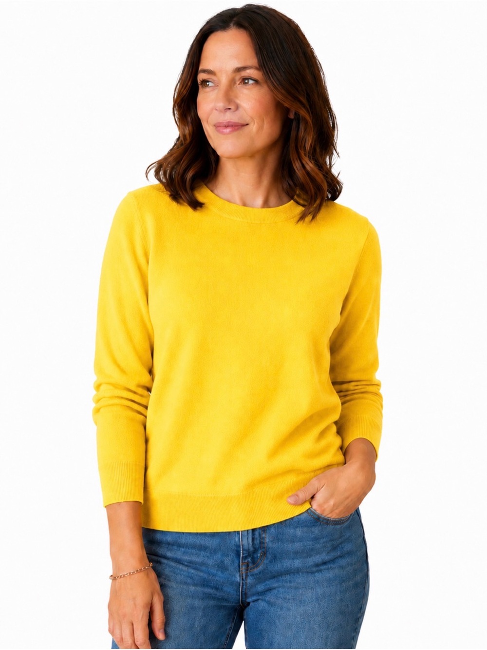 J. Crew Yellow Merino Wool Crewneck Sweater M